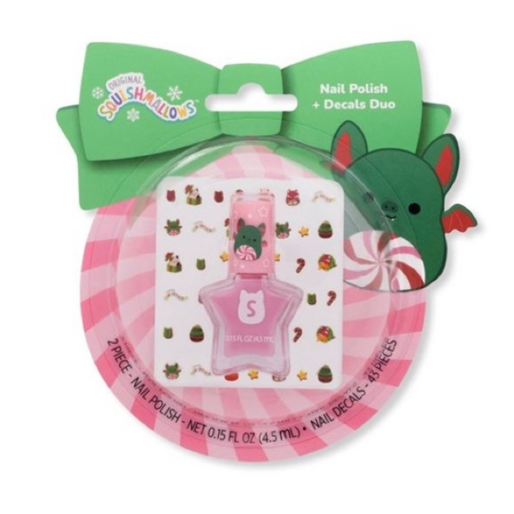 Squishmallow Holiday Ornament - Nail Polish &
Decal Set